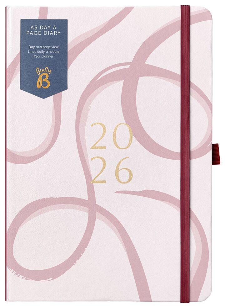 Agenda 2026 Busy B Dual Schedule A5 - Planificador Diario Dos Horarios, Cubierta Azul Polvo | Para Trabajo Y Vida Personal